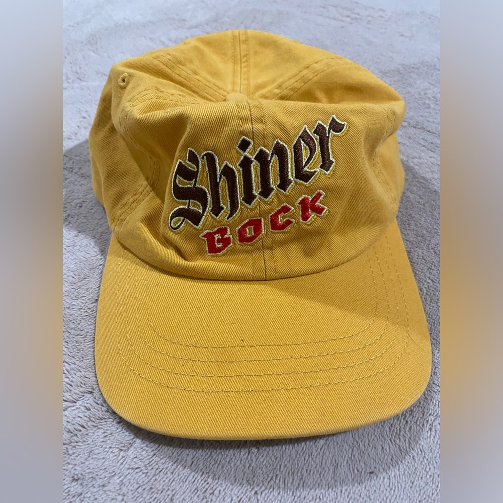 Shiner Bock Beer Hat Yellow Strapback Gulf Coast Designs USA Cap